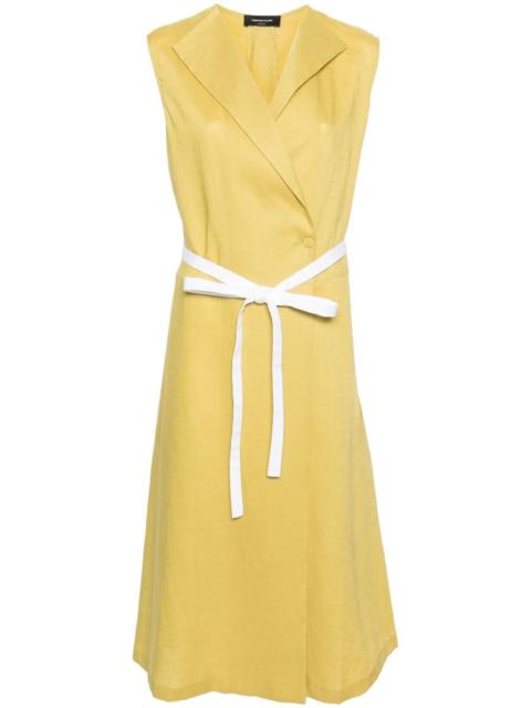 FABIANA FILIPPI poplin linen wrap dress