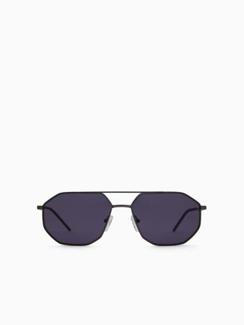 Irregular-shaped men’s sunglasses