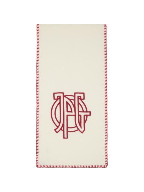 Jean Paul Gaultier Off-White Wool Stitch Scarf