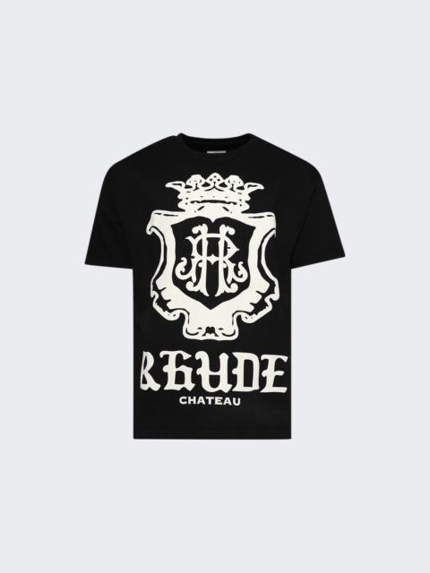 Rhude Oversized Chateau Crest Tee Black And White