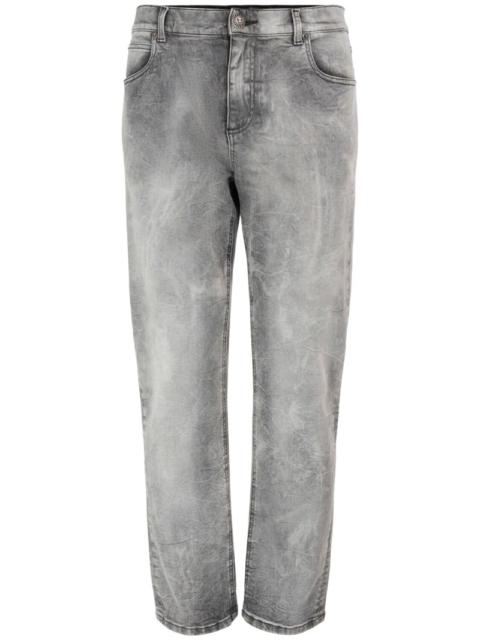 Regular fit washed denim jeans