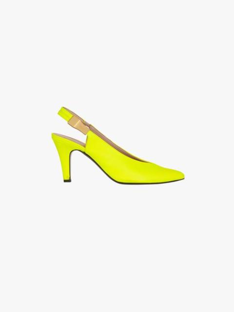 Balmain Neon yellow leather Tara pumps