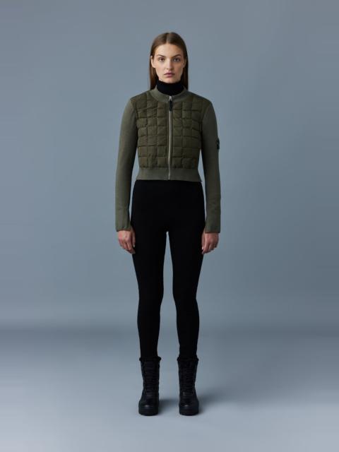 MACKAGE PEACHE recycled hybrid crop pullover