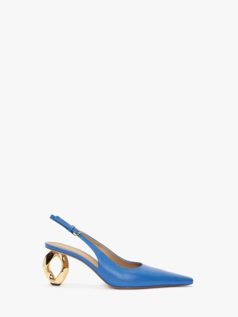 JW Anderson CHAIN HEEL LEATHER SLINGBACK SANDALS