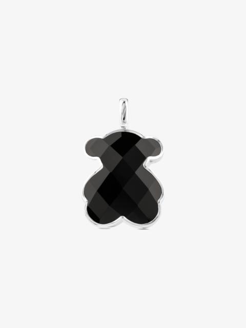 TOUS Silver TOUS Color Pendant with faceted onyx 3,3cm.