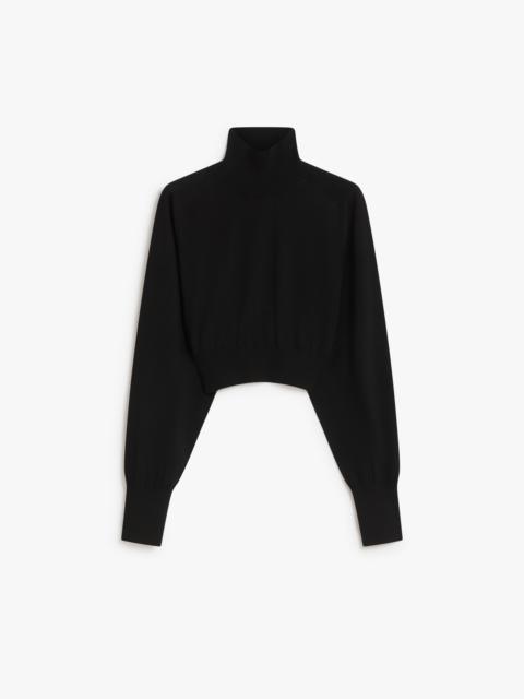 ULULATO Cropped mock polo-neck sweater