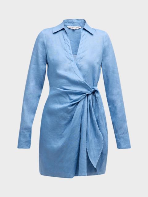 VERONICA BEARD Lavella Long-Sleeve Mini Wrap Dress