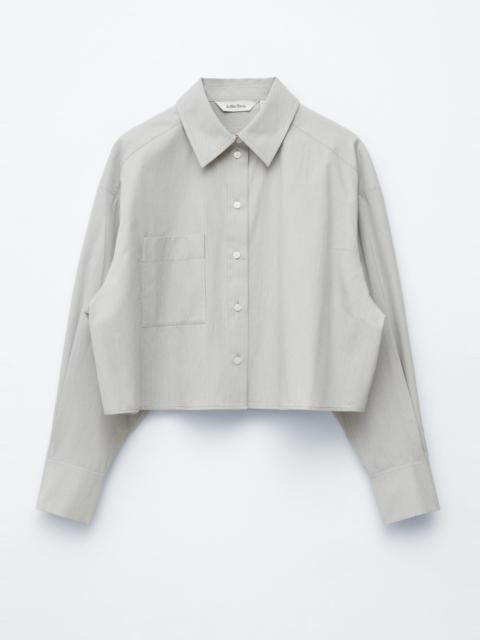 & Other Stories Cropped Oversized Cotton Shirt