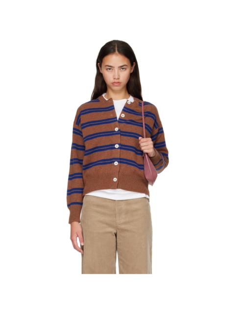 &DAUGHTER Brown Ada Crewneck Cardigan