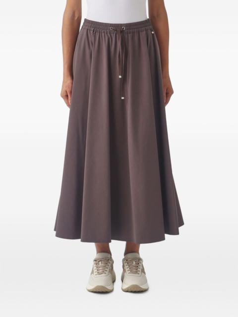 Herno drawstring-waist pleated mid skirt