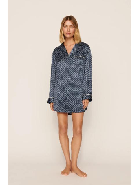 eberjey Inez Washable Silk Printed Sleepshirt