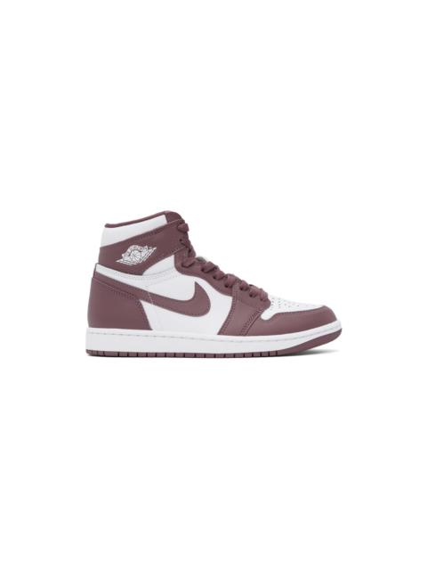 Jordan Purple & White Air Jordan 1 Retro Sneakers