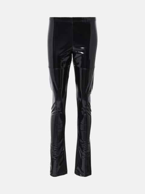 Junya Watanabe high-waist patent-finish leggings
