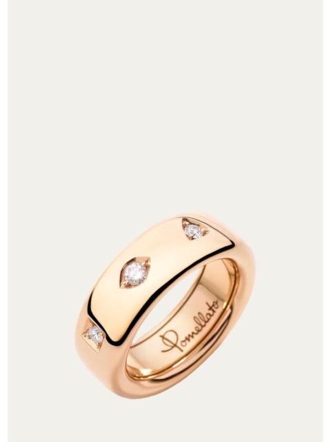 Pomellato 18K Iconica Slim Ring with 3 Diamonds