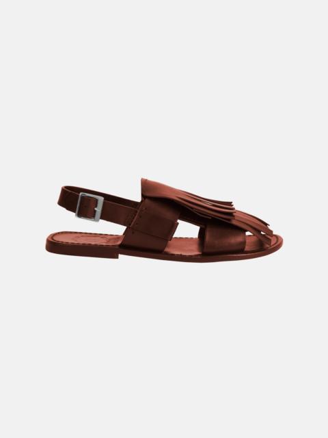 EMILIA WICKSTEAD Grenson X Emilia Wickstead Willa Sandal In Brown Calf Leather