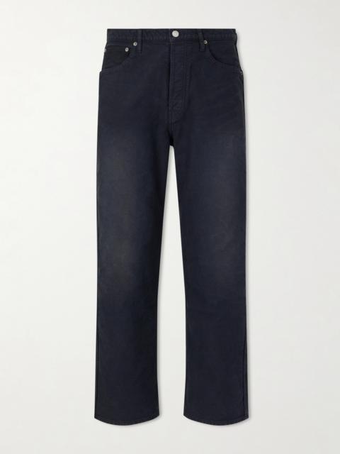 visvim Fluxus 01 Straight-Leg Garment-Dyed Distressed Cotton-Corduroy Trousers