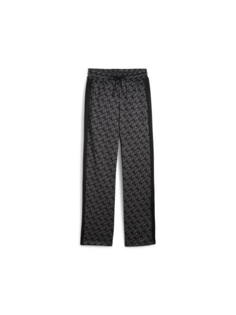 PUMA (WMNS) PUMA T7 Straight Track Pants 'Grey Monogram' 625599-01