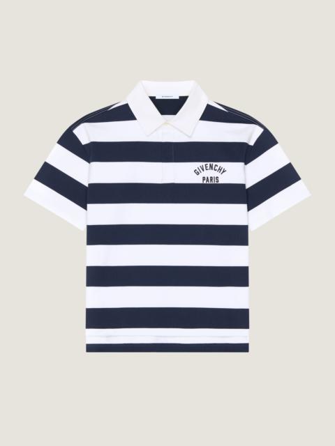 Givenchy STRIPED POLO IN COTTON WITH GIVENCHY PARIS EMBROIDERY
