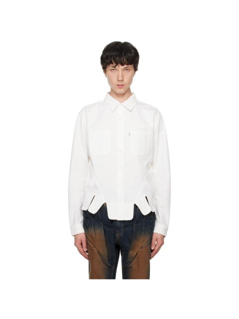 JUNTAE KIM White Square Petal Corset Shirt