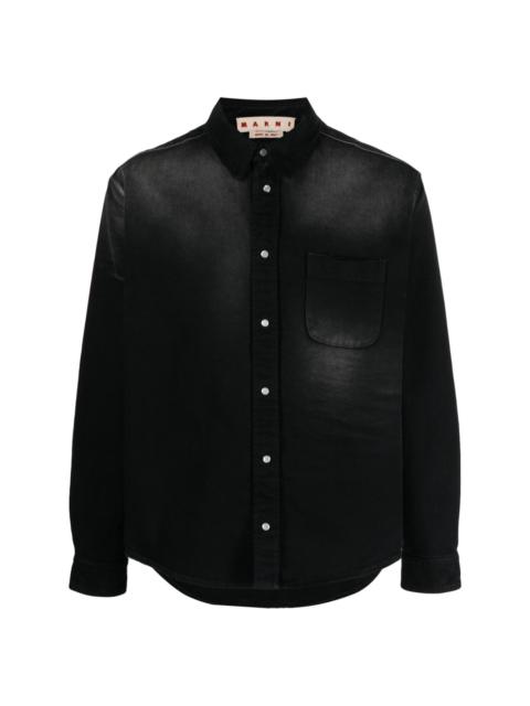 faded-effect cotton shirt