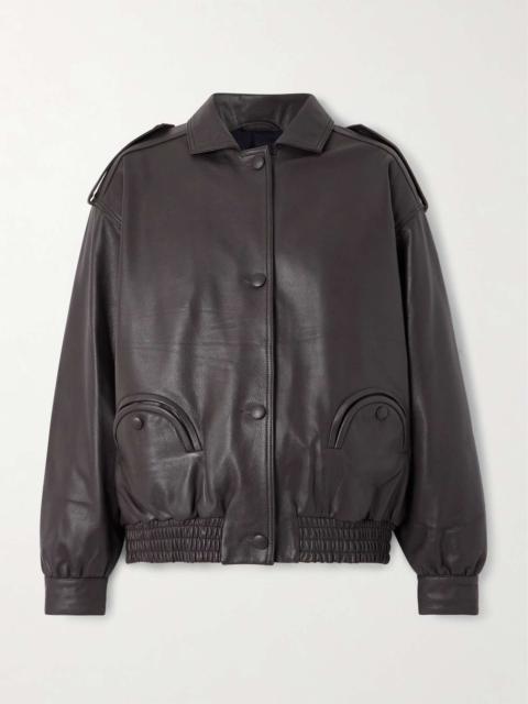 BLAZÉ MILANO Charlie Ares leather bomber jacket