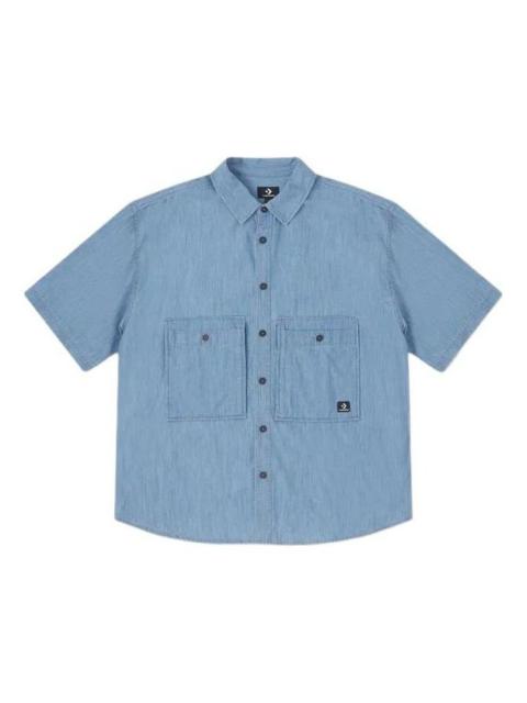 Converse Converse Denim Wordmark Utility Shirt 'LT Retro Blue' 10027158-A01