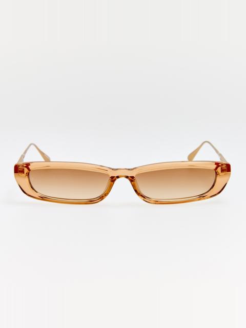LINDA FARROW Darya Sunglasses in Honey