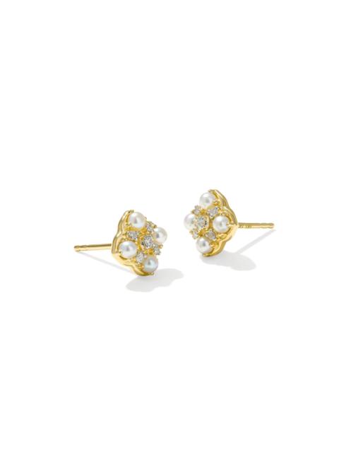 KENDRA SCOTT Dira Luxe 14k Yellow Gold Stud Earrings
