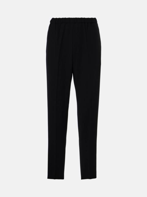 Pleated slim pants