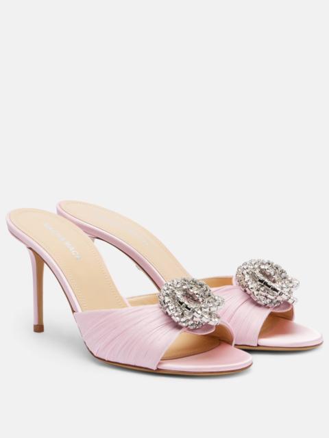 MACH & MACH Galaxy 85 embellished satin mules