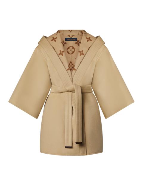 Louis Vuitton Signature Hooded Wrap Robe Coat