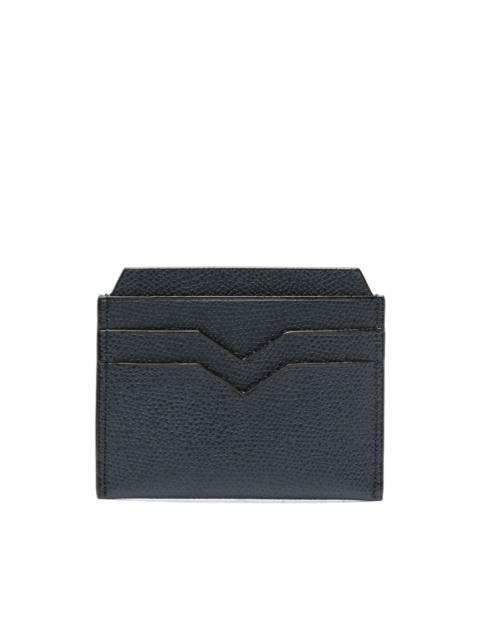 textured leather cardholder