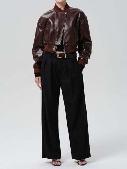 Citizens of Humanity Camille Moto Jacket In Burgundy