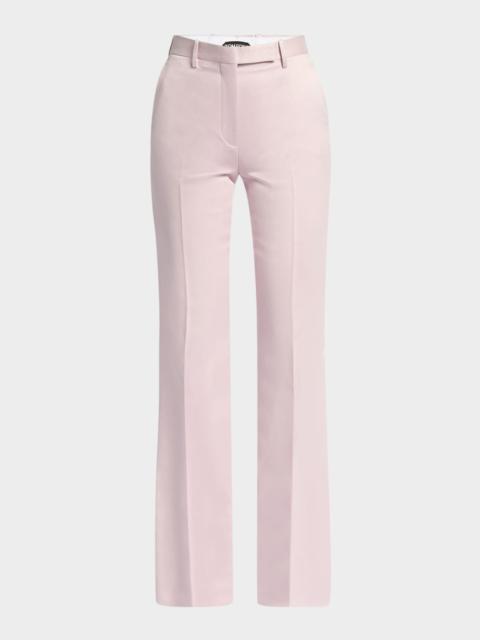 TOM FORD Satin Straight-Leg Tailored Pants
