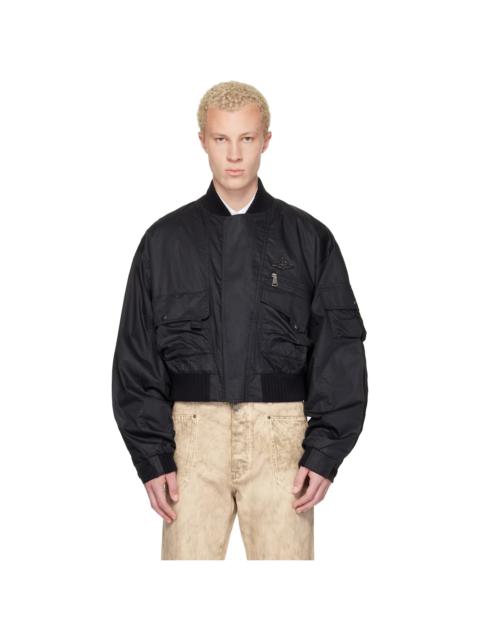Vivienne Westwood Black Achilles Bomber Jacket