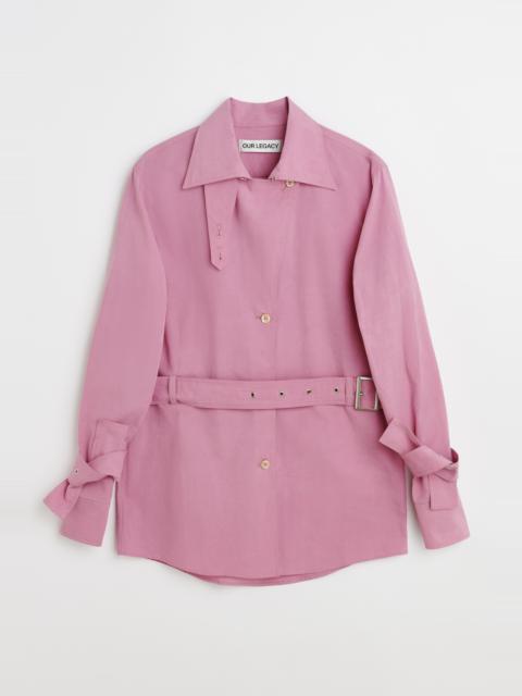 Our Legacy Trench Shirt Duchess Pink Organic Poplin