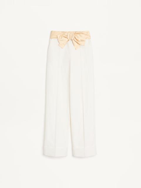 Valentino DIAGONAL COTTON LINEN PANTS
