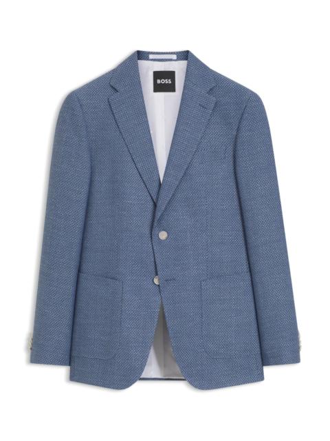 BOSS SLIM-FIT BLAZER IN A PATTERNED VIRGIN WOOL BLEND