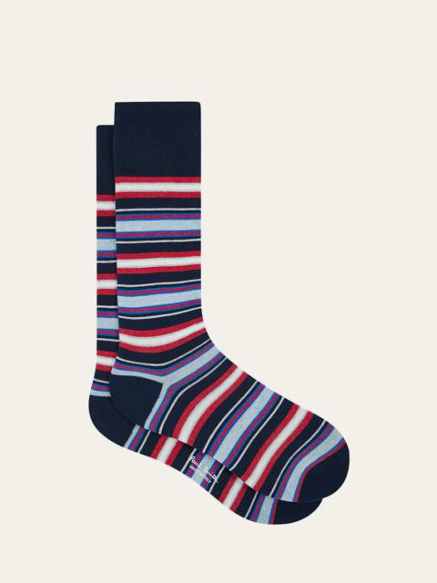 Paul Smith Men's Mixed Stripe Crew Socks