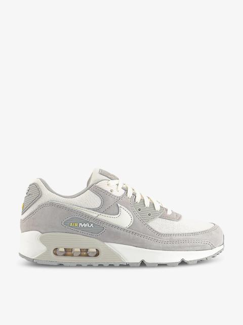 Nike Air Max 90 mesh and leather low-top trainers