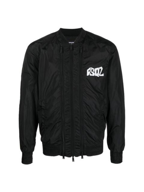 chest logo-print bomber jacket