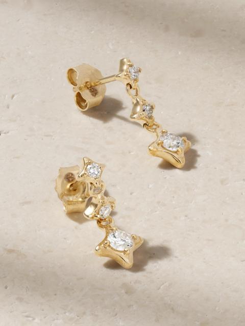 STONE AND STRAND Bright Lights 14-karat Gold Diamond Earrings