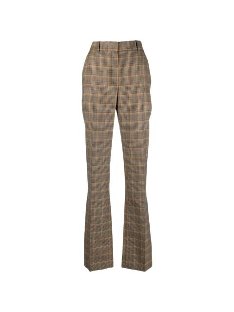 plaid-checl print trousers