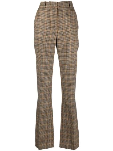 plaid-checl print trousers