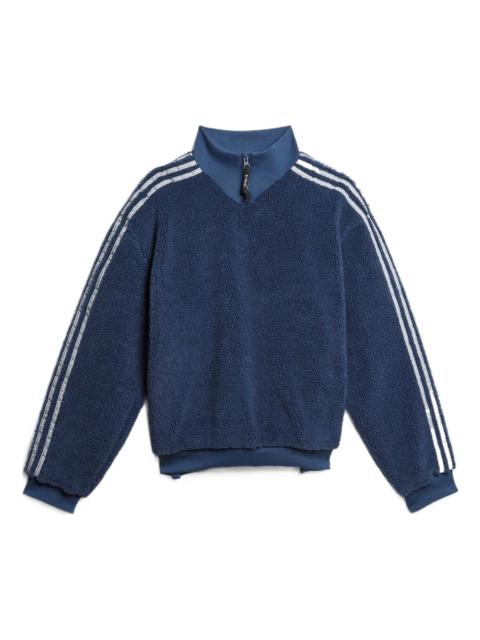 Men's adidas originals x Blondey Crossover Casual Sports Stripe Stand Collar Pullover Long Sleeves B