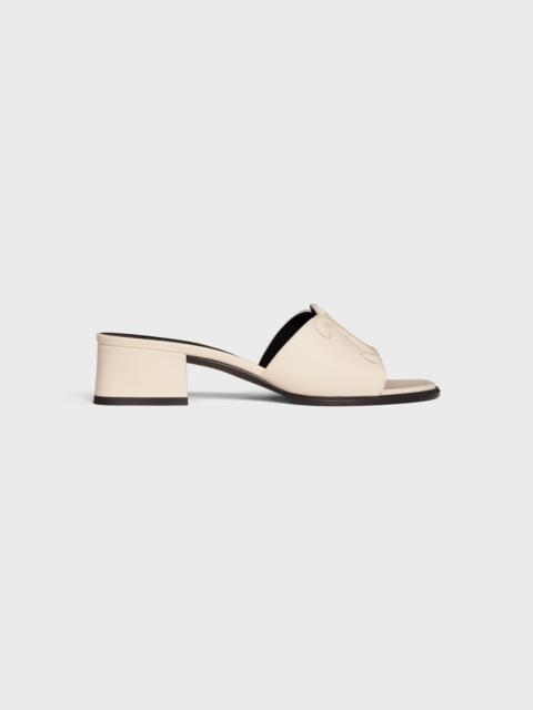 CELINE CELINE CLEMENCE MULE IN LAMBSKIN AND PATENT CALFSKIN