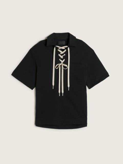 Simone Rocha Lace Up Rugby Polo