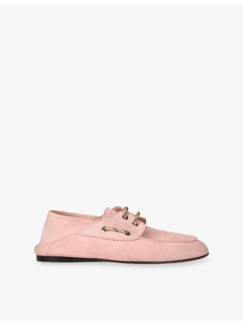 Sandro Foldable Suede Boat Loafers