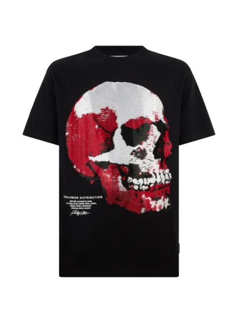 rhinestone-skull T-shirt