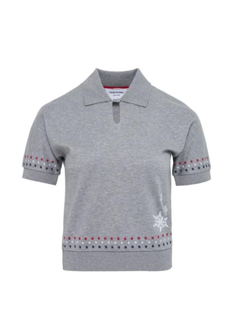 Thom Browne star-motif polo top